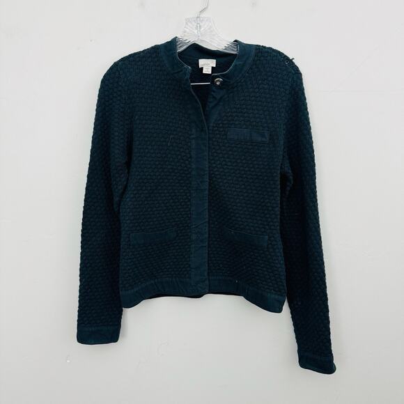 Caslon Black Knit Long Sleeve Button Up Cardigan Women’s Size M Petite - Picture 1 of 8